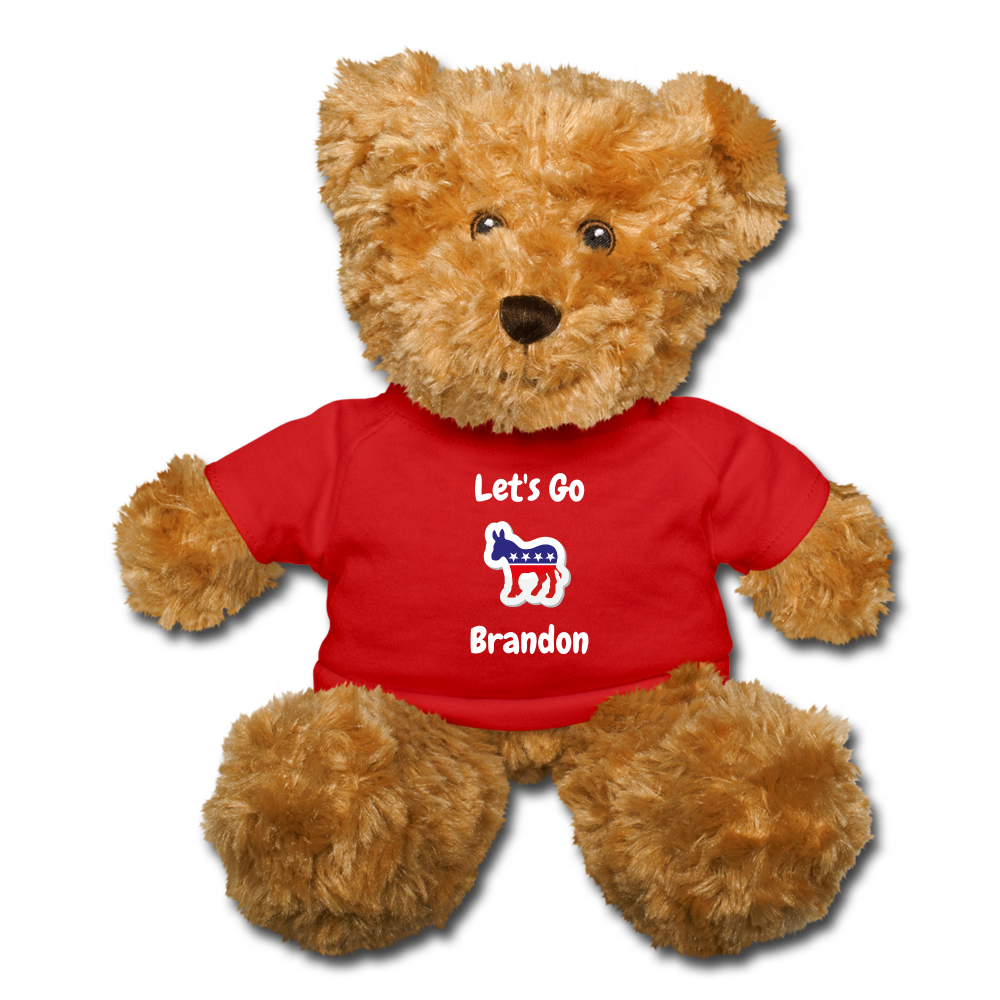 Let's Go Brandon Teddy Bear - red