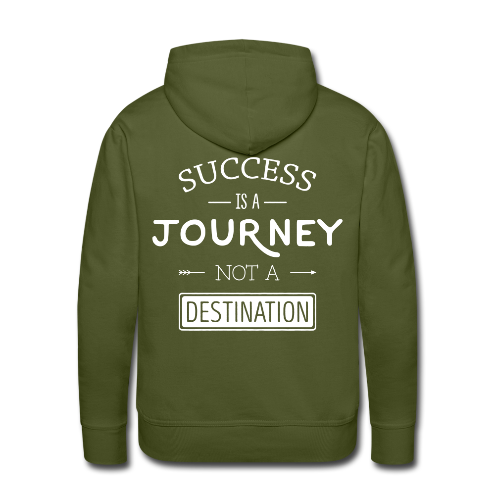 Success is a journey not a destination Men’s Premium Hoodie - olive green