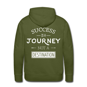 Success is a journey not a destination Men’s Premium Hoodie - olive green