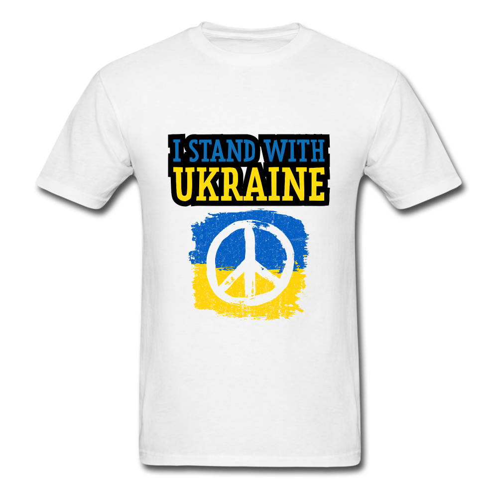 I Stand With Ukraine Unisex Classic T-Shirt - white