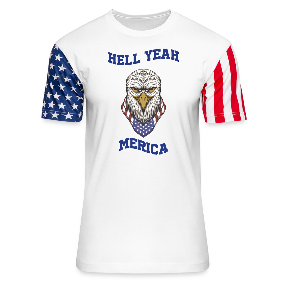 Hell Yeah Merica Stars And Stripes T Shirt - white