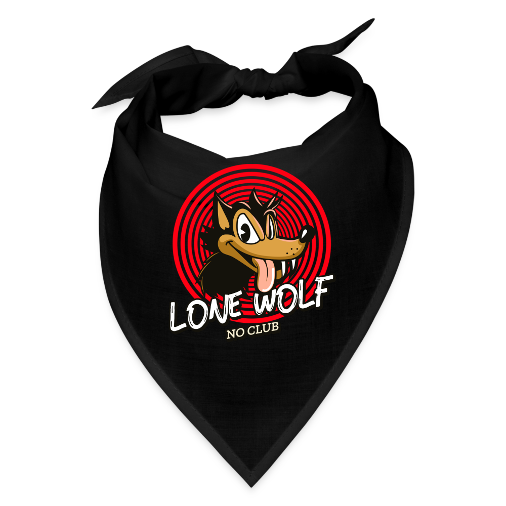 Lone Wolf , No Club Bandana - black