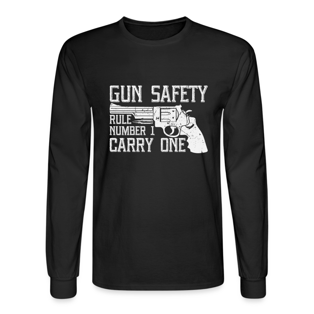 Gun Safety Rule Number 1, ,Carry One Men's Long Sleeve T-Shirt - black